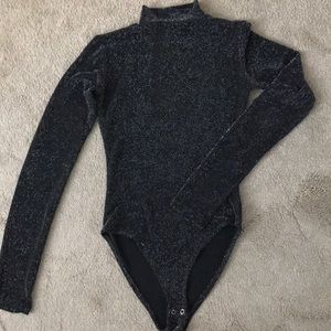 Black sparkle bodysuit
